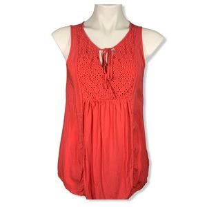 Sanctuary Pink Embroidered Tank Size Small